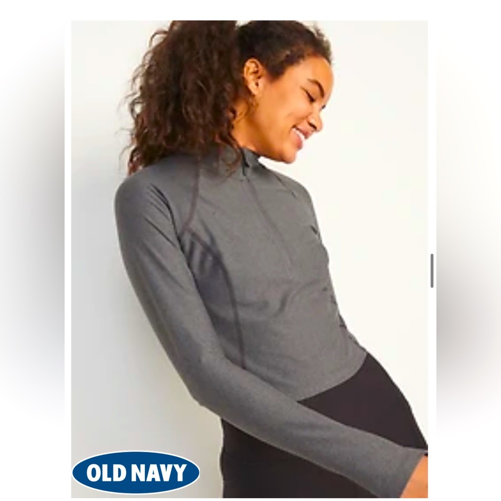 PowerSoft Cropped Quarter-Zip Performance Top for Women | Old Navy | Large
